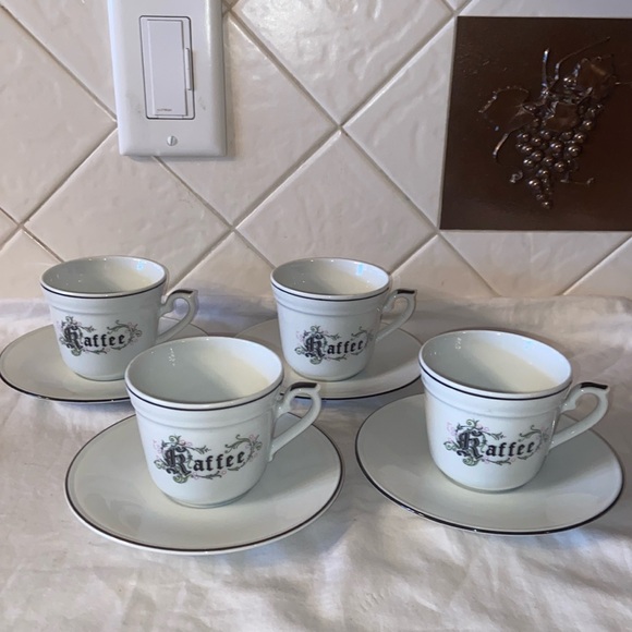 Vintage Kronester Bavaria set of 4 Cups and saucers kaffee - Picture 1 of 13